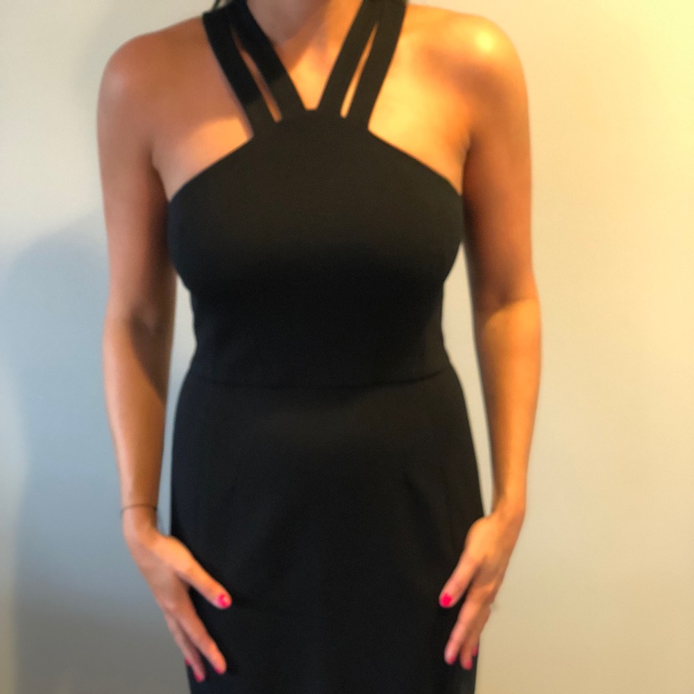 Cynthia Steffe ‘Y’ neck black cocktail dress